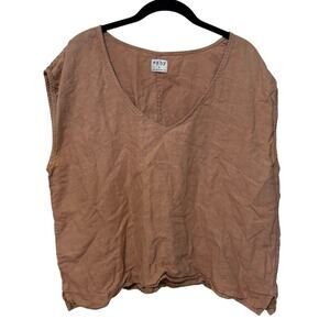 Esby Brown V-Neck Blouse